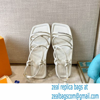 Louis Vuitton Nova Flat Sandals White 2021 - Click Image to Close