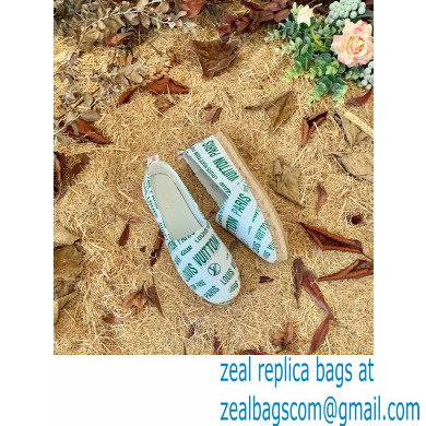 Louis Vuitton Starboard Flat Espadrilles Logo Print White/Green 2022 - Click Image to Close