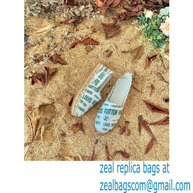 Louis Vuitton Starboard Flat Espadrilles Logo Print White/Green 2022 - Click Image to Close