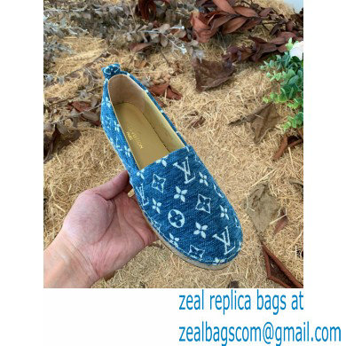 Louis Vuitton Starboard Flat Espadrilles Wool Blue 2022 - Click Image to Close