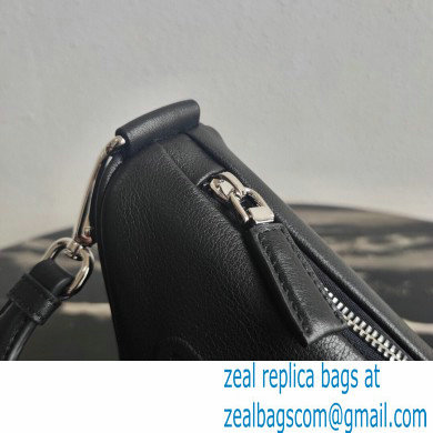 Prada Leather Triangle Shoulder Bag 1BH190 Black 2021 - Click Image to Close