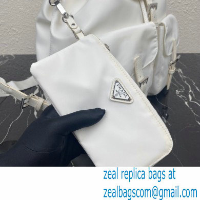 Prada Medium Nylon Backpack 1BZ811 white 2021