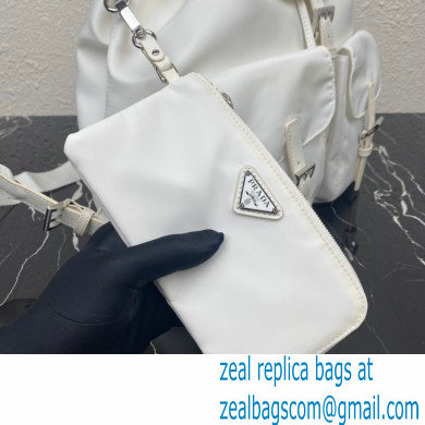 Prada Medium Nylon Backpack 1BZ811 white 2021 - Click Image to Close