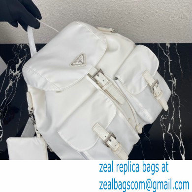 Prada Medium Nylon Backpack 1BZ811 white 2021