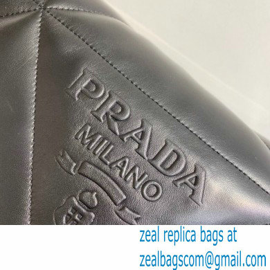 Prada Padded Nappa Leather Shoulder Bag 1BD306 Black 2021 - Click Image to Close