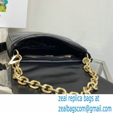 Prada Padded Nappa Leather Shoulder Bag 1BD306 Black 2021 - Click Image to Close