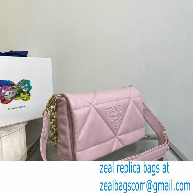 Prada Padded Nappa Leather Shoulder Bag 1BD306 Pink 2021 - Click Image to Close