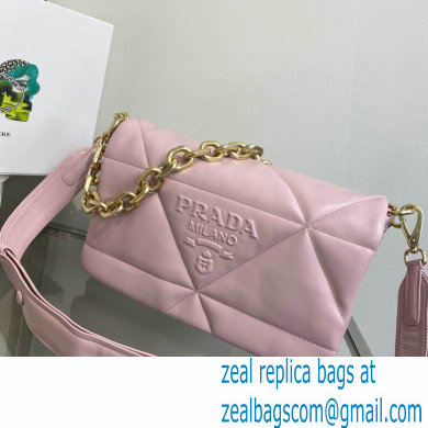 Prada Padded Nappa Leather Shoulder Bag 1BD306 Pink 2021 - Click Image to Close