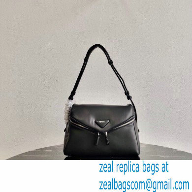 Prada Padded Nappa Leather Signaux Bag 1BC165 Black 2021