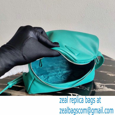 Prada Padded Nappa Leather Signaux Bag 1BC165 Peacock Blue 2021
