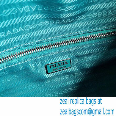 Prada Padded Nappa Leather Signaux Bag 1BC165 Peacock Blue 2021