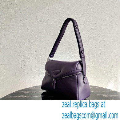 Prada Padded Nappa Leather Signaux Bag 1BC165 Violet 2021