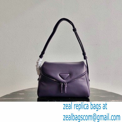 Prada Padded Nappa Leather Signaux Bag 1BC165 Violet 2021