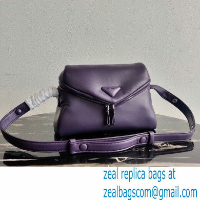 Prada Padded Nappa Leather Signaux Bag 1BC165 Violet 2021 - Click Image to Close