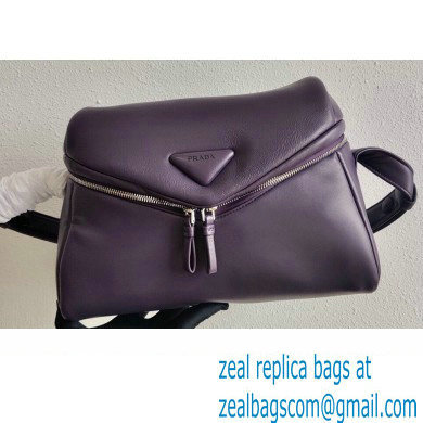 Prada Padded Nappa Leather Signaux Bag 1BC165 Violet 2021