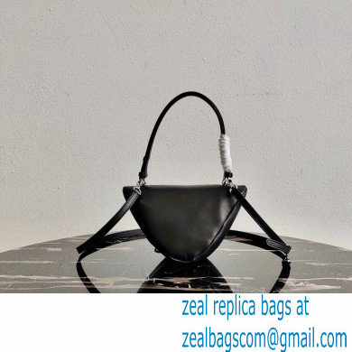 Prada Padded Nappa Leather Triangle Handbag 1BA315 Black 2021