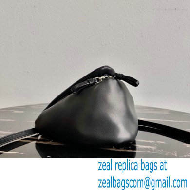 Prada Padded Nappa Leather Triangle Handbag 1BA315 Black 2021 - Click Image to Close