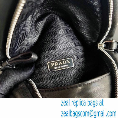 Prada Padded Nappa Leather Triangle Handbag 1BA315 Black 2021