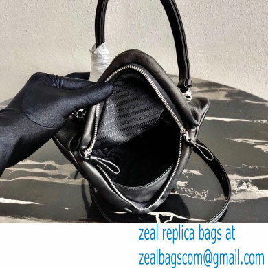 Prada Padded Nappa Leather Triangle Handbag 1BA315 Black 2021 - Click Image to Close