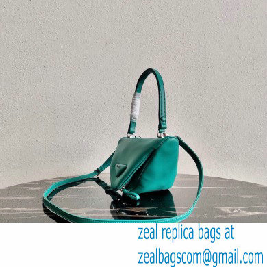 Prada Padded Nappa Leather Triangle Handbag 1BA315 Peacock Blue 2021