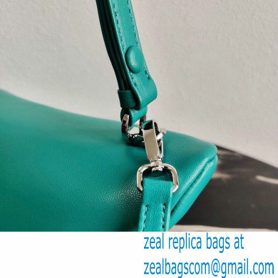 Prada Padded Nappa Leather Triangle Handbag 1BA315 Peacock Blue 2021 - Click Image to Close