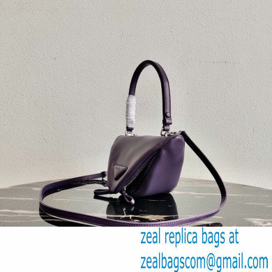 Prada Padded Nappa Leather Triangle Handbag 1BA315 Violet 2021 - Click Image to Close