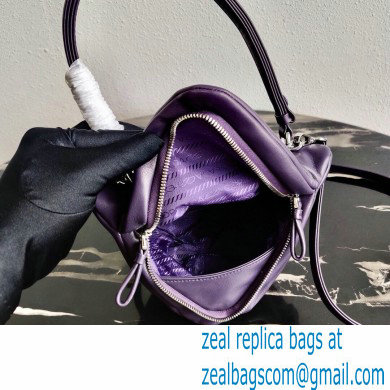 Prada Padded Nappa Leather Triangle Handbag 1BA315 Violet 2021