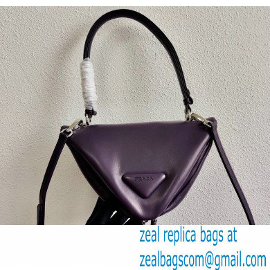 Prada Padded Nappa Leather Triangle Handbag 1BA315 Violet 2021 - Click Image to Close
