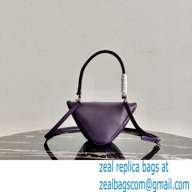 Prada Padded Nappa Leather Triangle Handbag 1BA315 Violet 2021