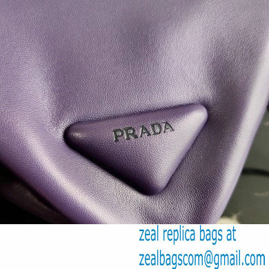 Prada Padded Nappa Leather Triangle Handbag 1BA315 Violet 2021 - Click Image to Close