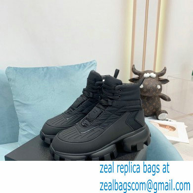 Prada Re-Nylon Gabardine Fabric Cloudbust Thunder Sneakers Black 2021