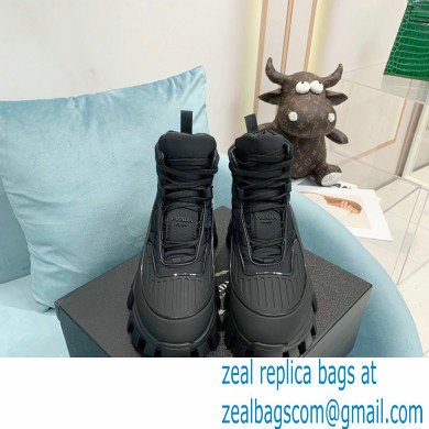 Prada Re-Nylon Gabardine Fabric Cloudbust Thunder Sneakers Black 2021