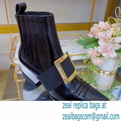 ROGER VIVIER 75MM VIV patent leather COWBOY BOOTS black - Click Image to Close