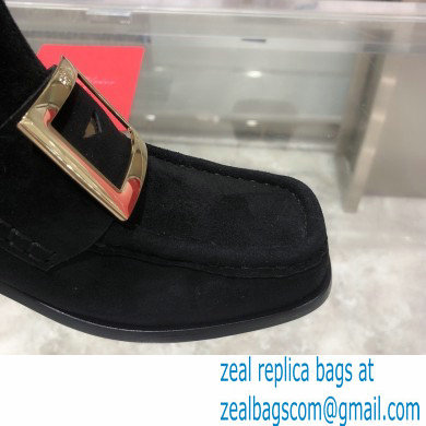 ROGER VIVIER Preppy Viv' suede leather Chelsea boots black - Click Image to Close