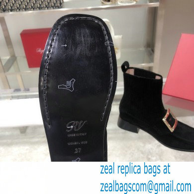 ROGER VIVIER Preppy Viv' suede leather Chelsea boots black - Click Image to Close