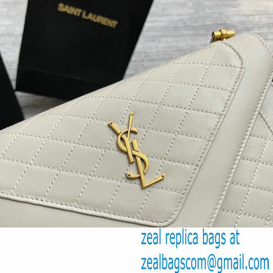 Saint Laurent Gaby Satchel Bag in Vintage Lambskin 668863 White - Click Image to Close