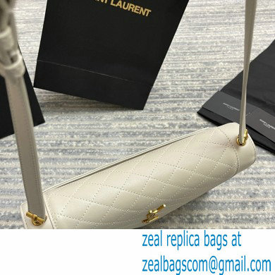 Saint Laurent Gaby Satchel Bag in Vintage Lambskin 668863 White - Click Image to Close