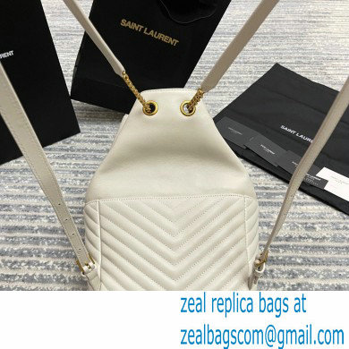 Saint Laurent Joe Backpack Bag in Leather 672609 White