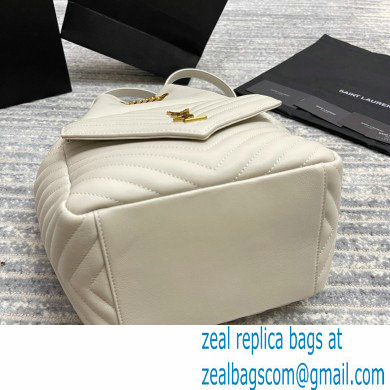 Saint Laurent Joe Backpack Bag in Leather 672609 White