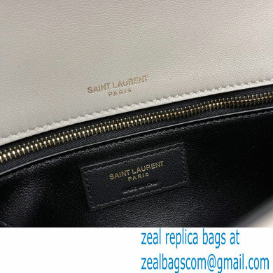 Saint Laurent Kate Supple 99 Bag in Quilted Lambskin 676628 White