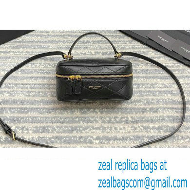 Saint Laurent Mini Vanity Case Bag in Quilted Lambskin 669560 Black