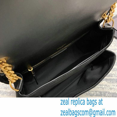 Saint Laurent Niki Medium Bag in Suede Leather 633158 Black/Gold