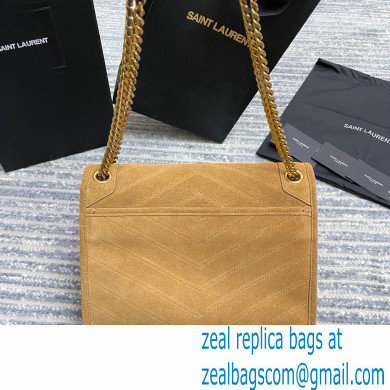 Saint Laurent Niki Medium Bag in Suede Leather 633158 Brown