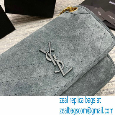 Saint Laurent Niki Medium Bag in Suede Leather 633158 Gray