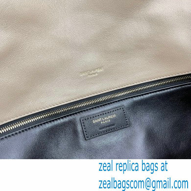 Saint Laurent Sade Puffer Envelope Clutch Bag in Quilted Leather 655004 Beige