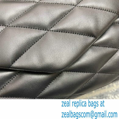 Saint Laurent Sade Puffer Envelope Clutch Bag in Quilted Leather 655004 Black - Click Image to Close