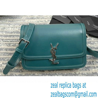 Saint Laurent Solferino Medium Satchel Bag In Box Leather 634305 Green