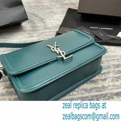 Saint Laurent Solferino Medium Satchel Bag In Box Leather 634305 Green - Click Image to Close