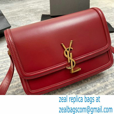 Saint Laurent Solferino Medium Satchel Bag In Box Leather 634305 Red - Click Image to Close