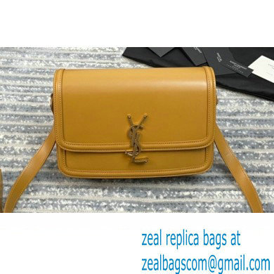Saint Laurent Solferino Medium Satchel Bag In Box Leather 634305 Yellow 02